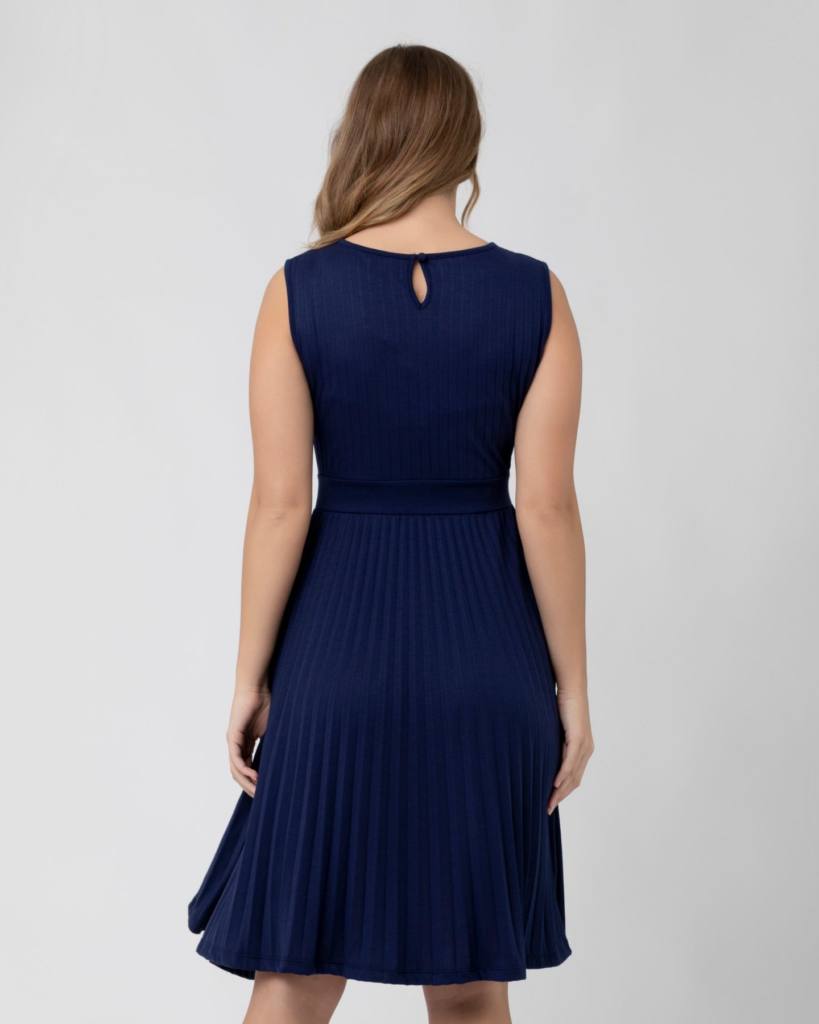 Knife Pleat Maternity Dress – Royal Blue | 3 Bears