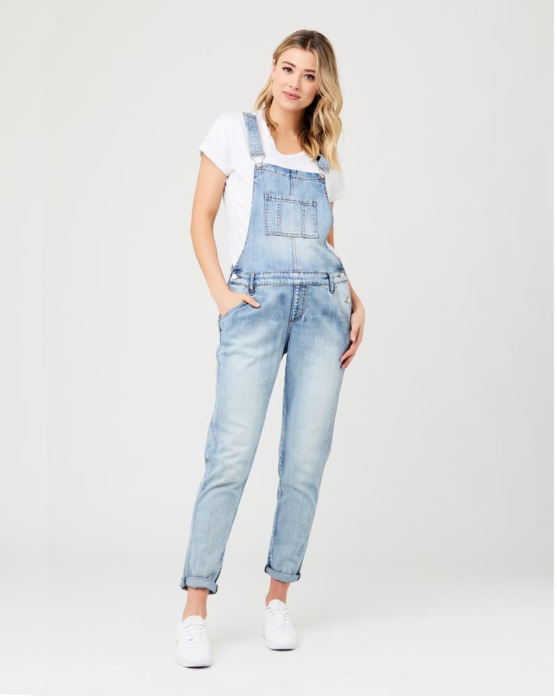 denim overall jumpsuit