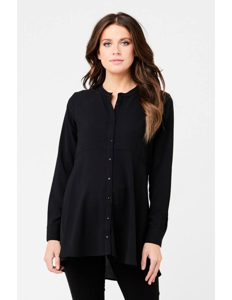 Peplum Maternity & Nursing Shirt – Black | 3 Bears