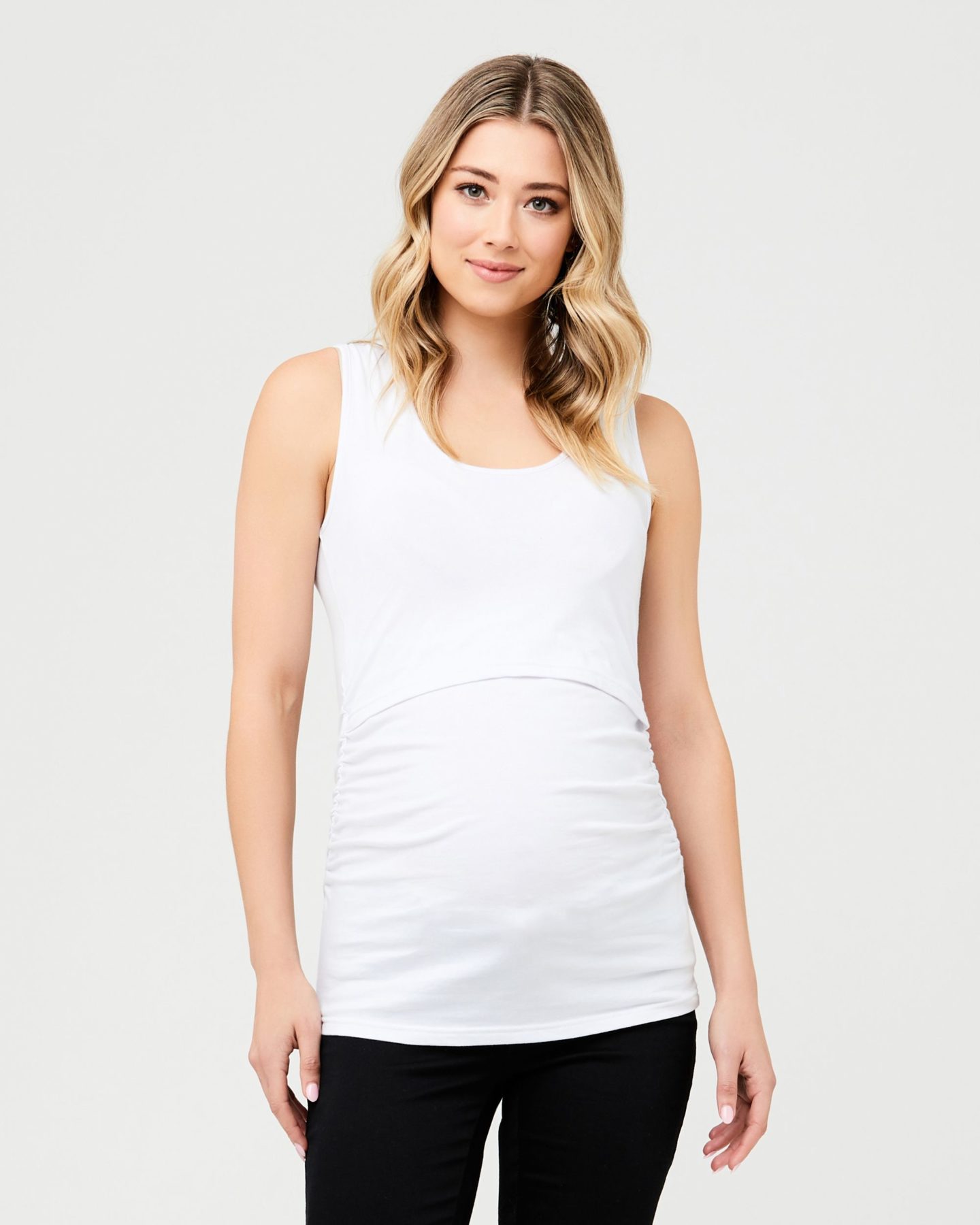 Organic Maternity & Nursing Tank – White | 3 Bears
