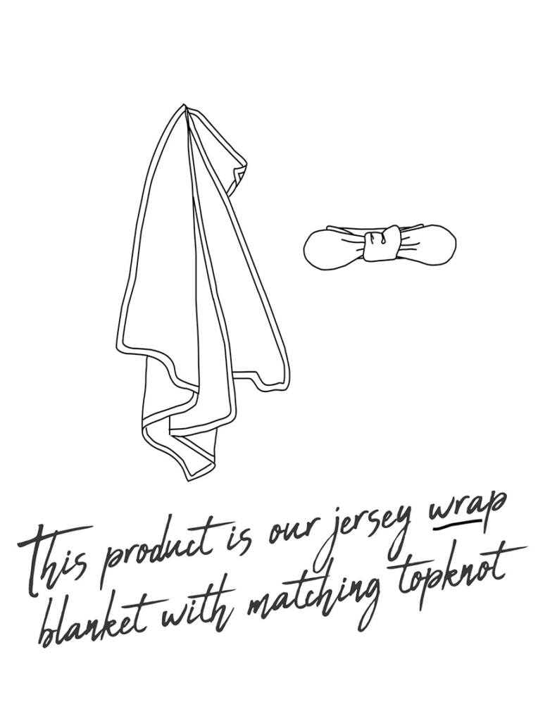 Jersey Wrap & Topknot Floral Kiss 3 Bears