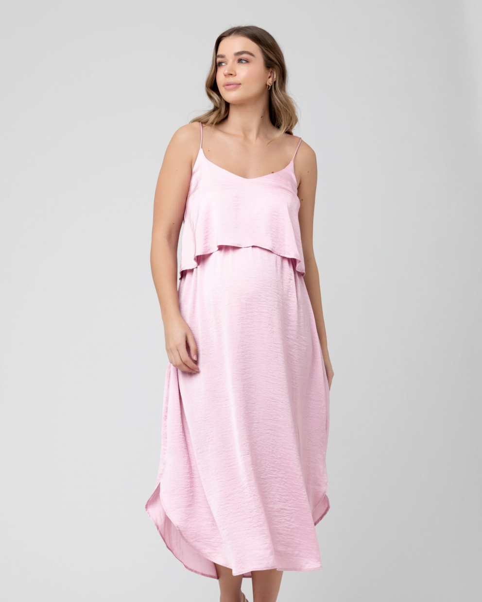 Maternity & Nursing Slip Dress – Pink | 3 Bears