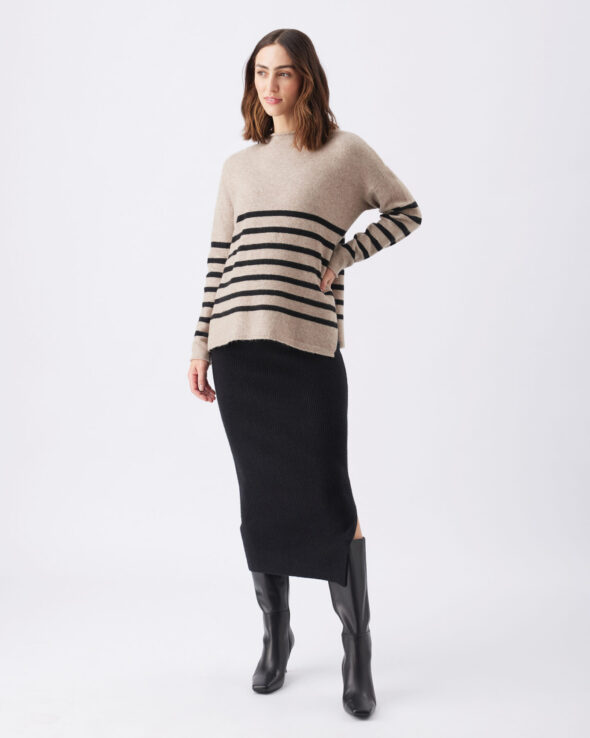 Gerrie Maternity & Nursing Knit - Mocha/Black