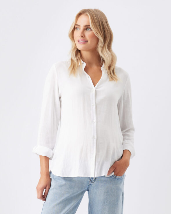 Clara Relaxed Maternity & Nursing Shirt - Image 2