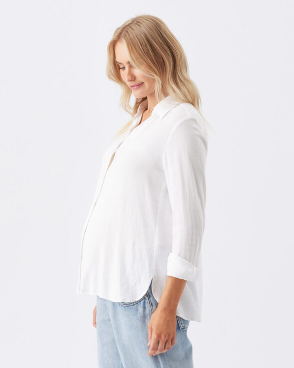 Clara Relaxed Maternity & Nursing Shirt - Image 3