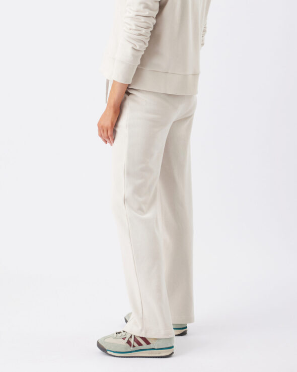 Terry Wide Leg Maternity Jogger - Chalk - Image 3