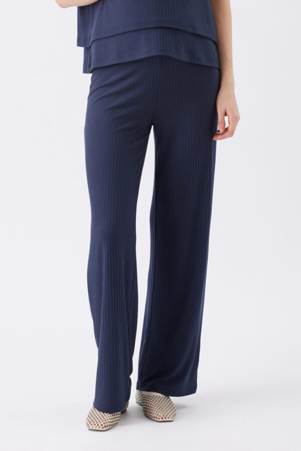 Cindy Maternity Rib Pant - Navy