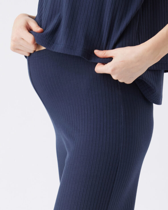Cindy Maternity Rib Pant - Navy - Image 5