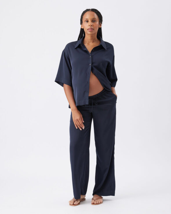 Tamara Maternity Satin Pull-On Pant Midnight - Image 6