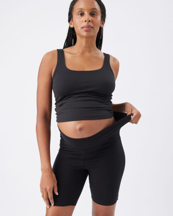 Organic Cotton Maternity Bike Short Black