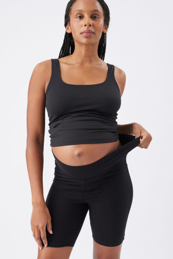 Organic Cotton Maternity Bike Short Black