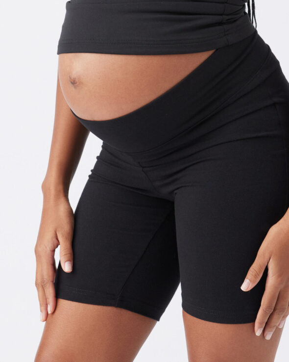 Organic Cotton Maternity Bike Short Black - Image 5