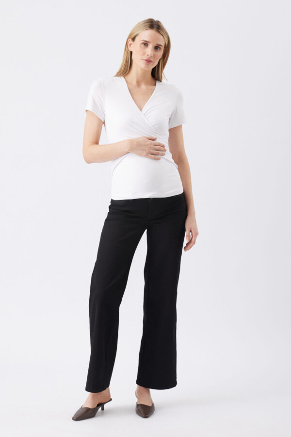 Kyle Wide Leg Maternity Jean Black