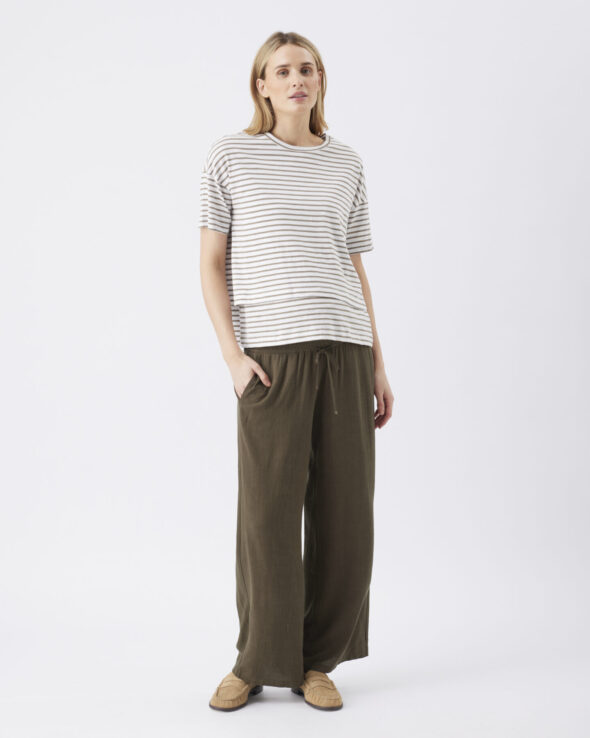 Marlow Shirred Maternity Pant – Khaki - Image 6