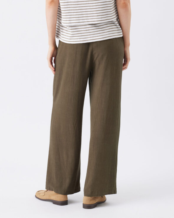 Marlow Shirred Maternity Pant – Khaki - Image 3