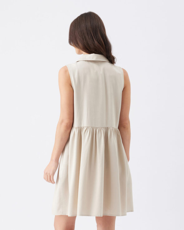 Chloe Maternity & Nursing Tencel Dress - Sand - Image 8