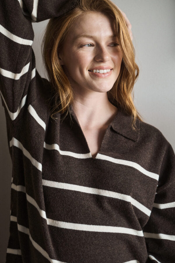 Scout Nursing & Maternity Knit - Chocolate/White