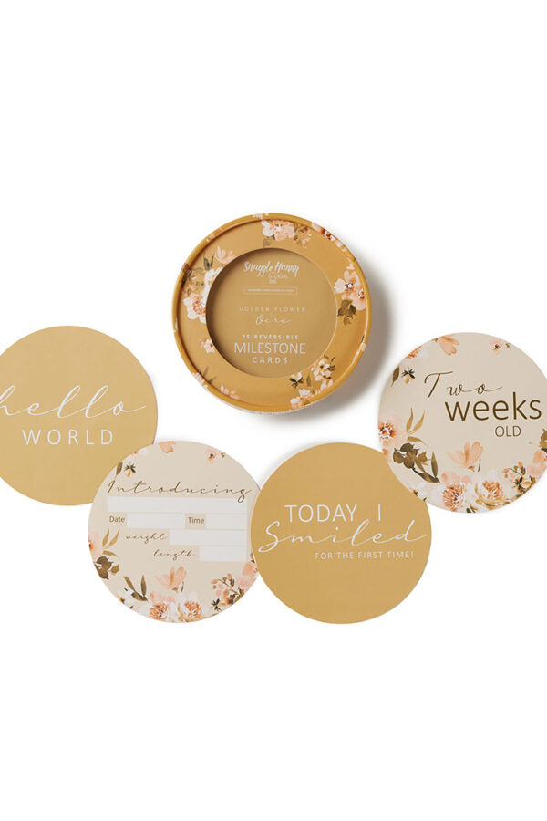 Reversible Milestone Cards - Golden Flower & Ocre