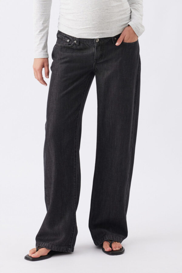Billie Elastic Waist Maternity Jean - Black