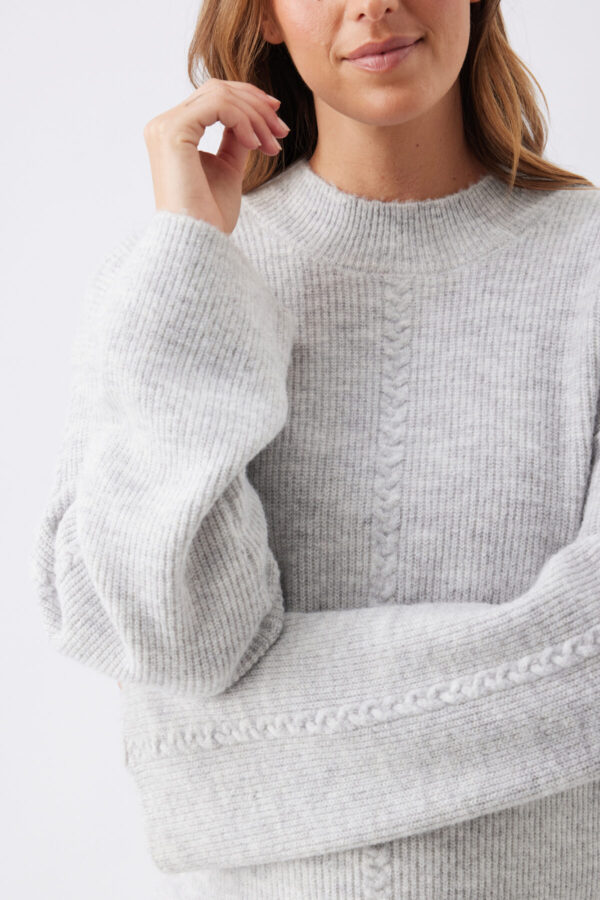 Starci Cable Maternity Knit - Silver Marle