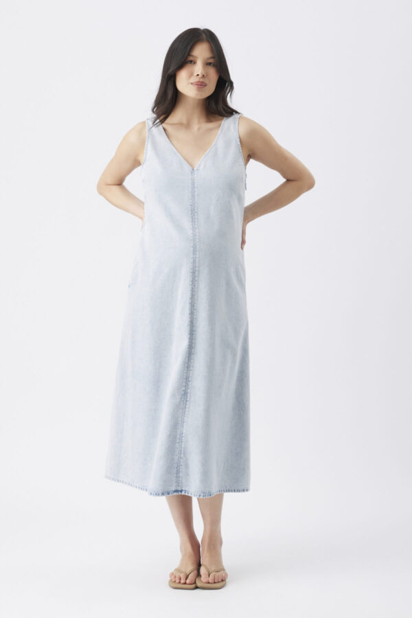 Franki Denim Nursing & Maternity Dress - Light Wash