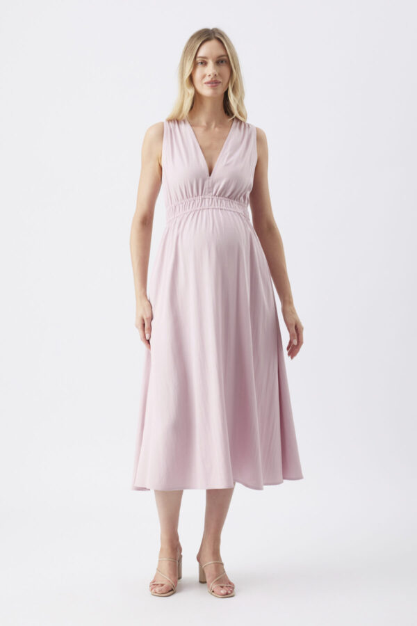 Natalia Maternity Dress - Musk